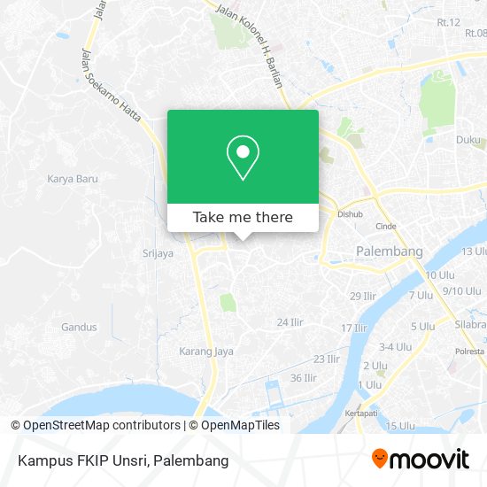 Kampus FKIP Unsri map