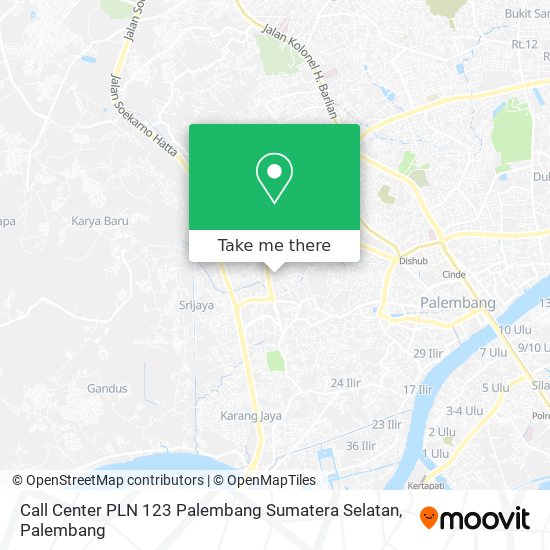 Call Center PLN 123 Palembang Sumatera Selatan map