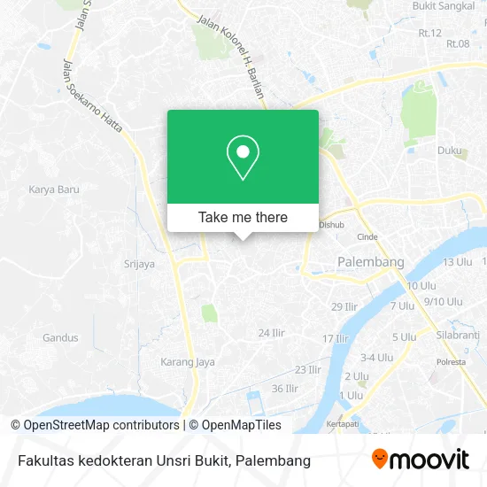 Fakultas kedokteran Unsri Bukit map