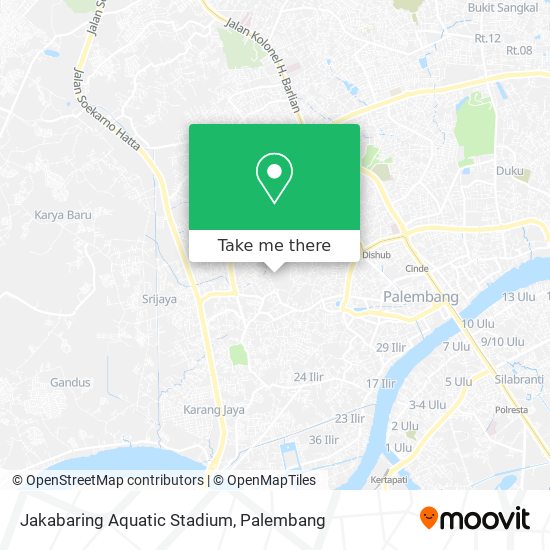 Jakabaring Aquatic Stadium map