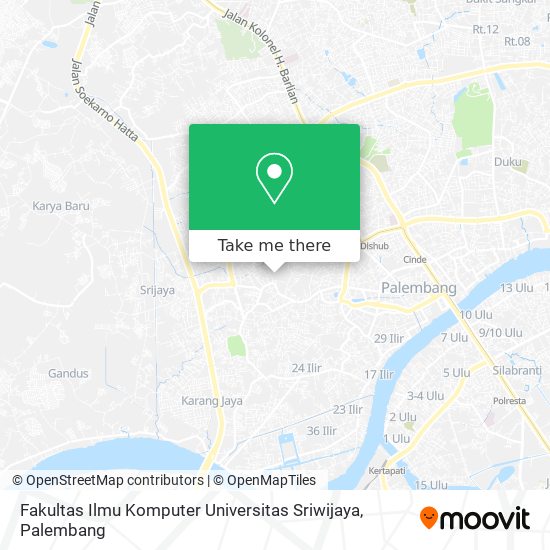 Fakultas Ilmu Komputer Universitas Sriwijaya map