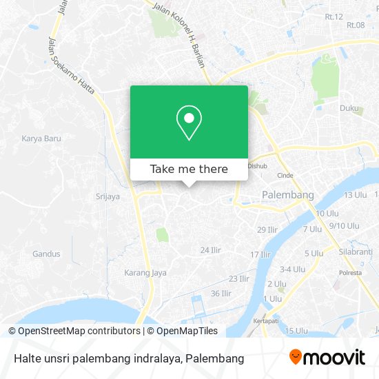 Halte unsri palembang indralaya map