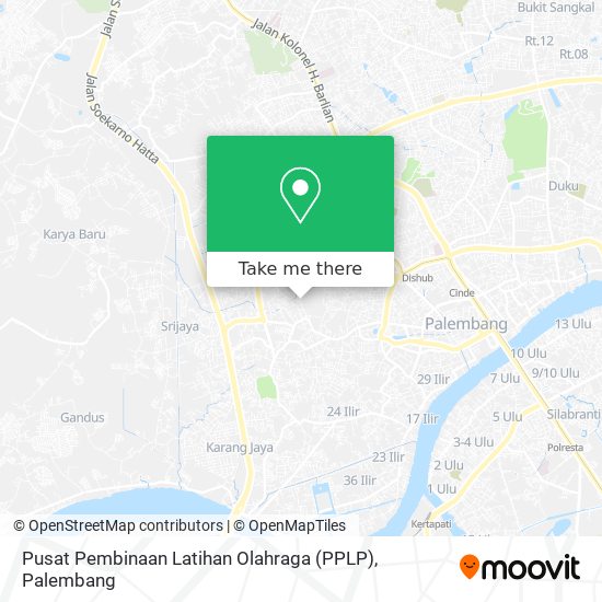 Pusat Pembinaan Latihan Olahraga (PPLP) map