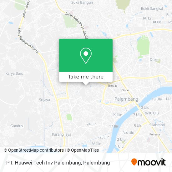 PT. Huawei Tech Inv Palembang map