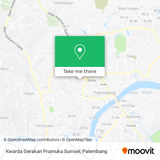 Kwarda Gerakan Pramuka Sumsel map
