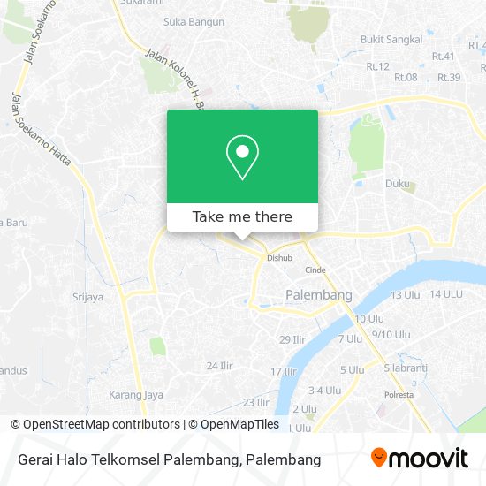 Gerai Halo Telkomsel Palembang map