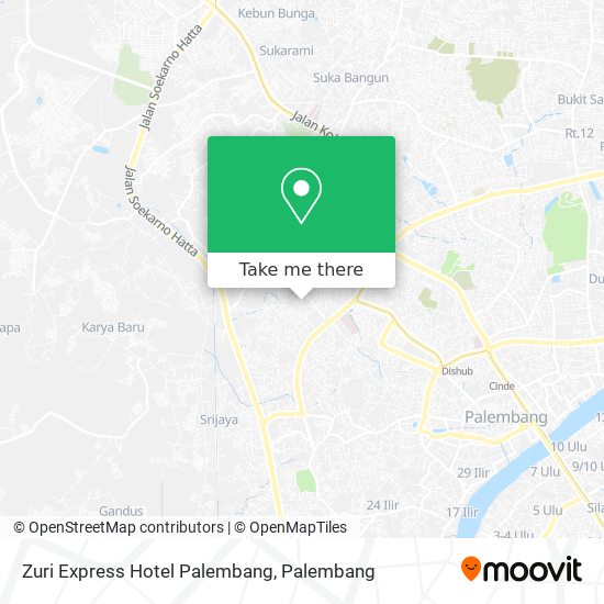 Zuri Express Hotel Palembang map