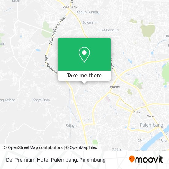 De' Premium Hotel Palembang map