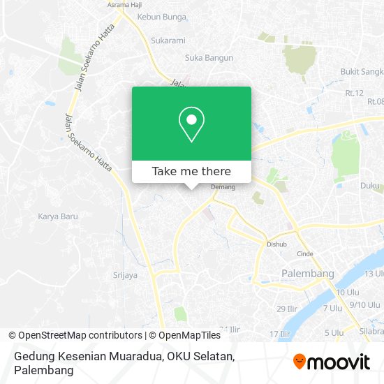 Gedung Kesenian Muaradua, OKU Selatan map