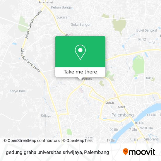 gedung graha universitas sriwijaya map