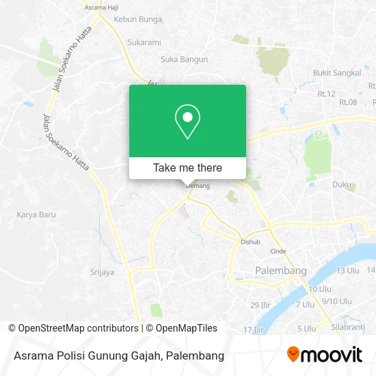Asrama Polisi Gunung Gajah map