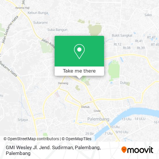GMI Wesley Jl. Jend. Sudirman, Palembang map