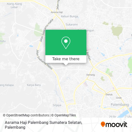 Asrama Haji Palembang Sumatera Selatan map