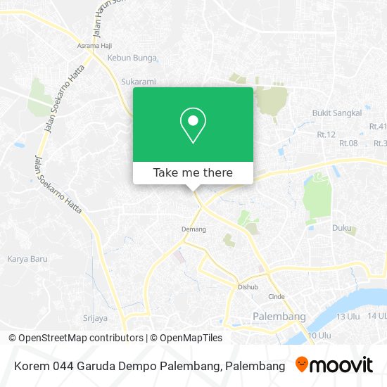 Korem 044 Garuda Dempo Palembang map
