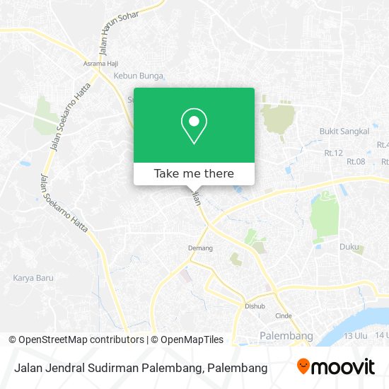 Jalan Jendral Sudirman Palembang map
