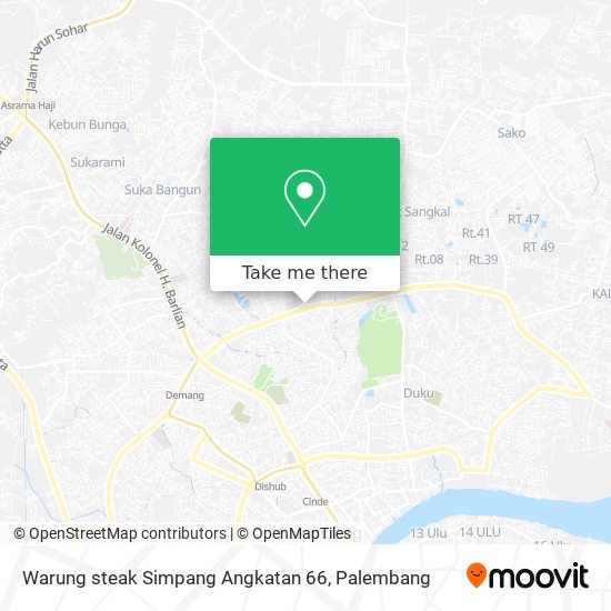 Warung steak Simpang Angkatan 66 map