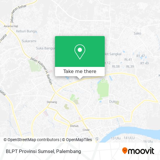 BLPT Provinsi Sumsel map