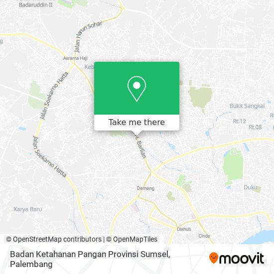 Badan Ketahanan Pangan Provinsi Sumsel map
