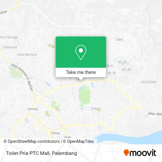Toilet Pria PTC Mall map