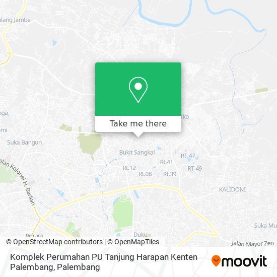 Komplek Perumahan PU Tanjung Harapan Kenten Palembang map