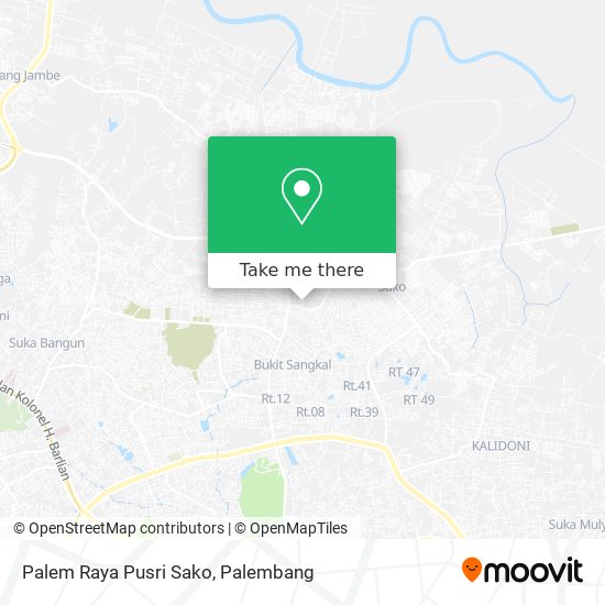Palem Raya Pusri Sako map