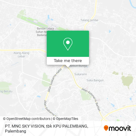 PT. MNC SKY VISION, tbk KPU PALEMBANG map