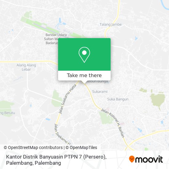 Kantor Distrik Banyuasin PTPN 7 (Persero), Palembang map