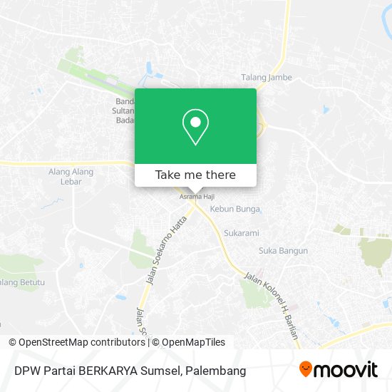 DPW Partai BERKARYA Sumsel map