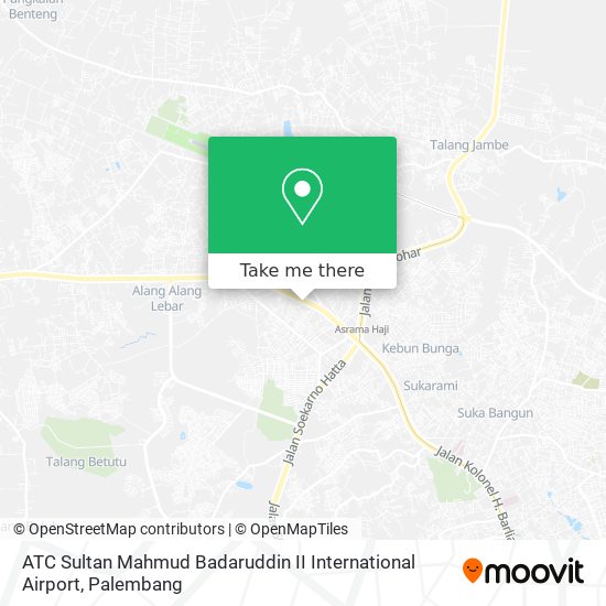 ATC Sultan Mahmud Badaruddin II International Airport map