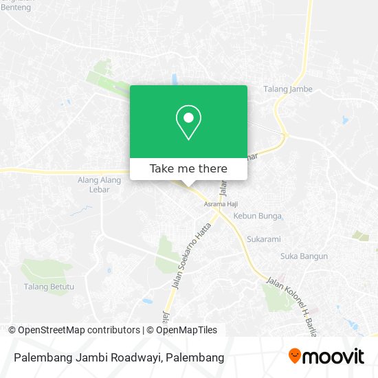 Palembang Jambi Roadwayi map