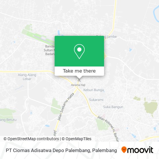 PT Ciomas Adisatwa Depo Palembang map
