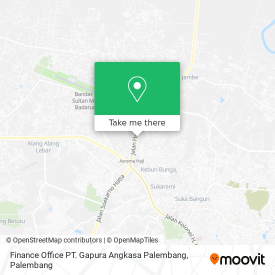 Finance Office PT. Gapura Angkasa Palembang map