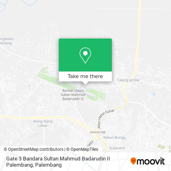 Gate 3 Bandara Sultan Mahmud Badarudin II Palembang map