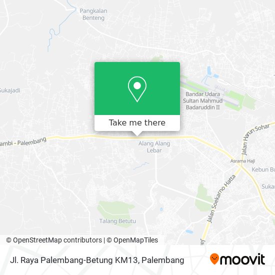 Jl. Raya Palembang-Betung KM13 map