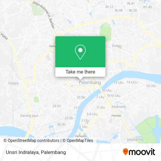 Unsri Indralaya map