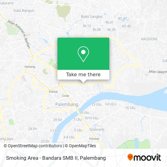 Smoking Area - Bandara SMB II map