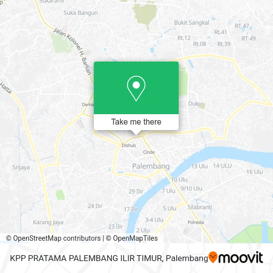 KPP PRATAMA PALEMBANG ILIR TIMUR map