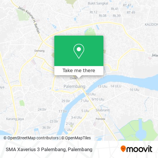 SMA Xaverius 3 Palembang map