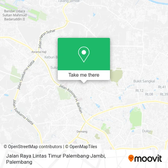 Jalan Raya Lintas Timur Palembang-Jambi map