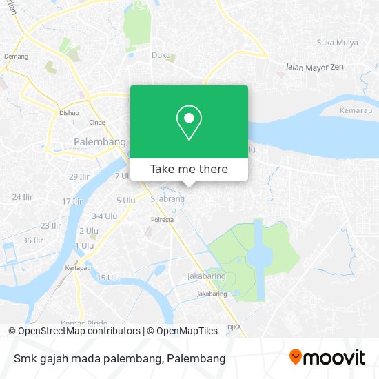 Smk gajah mada palembang map