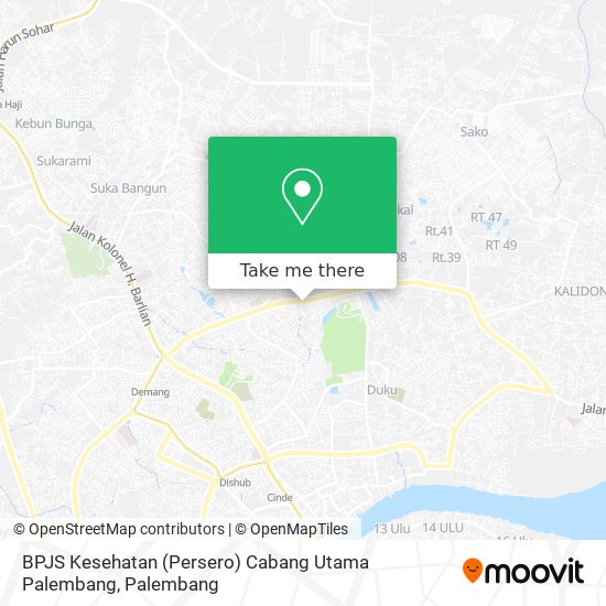 BPJS Kesehatan (Persero) Cabang Utama Palembang map
