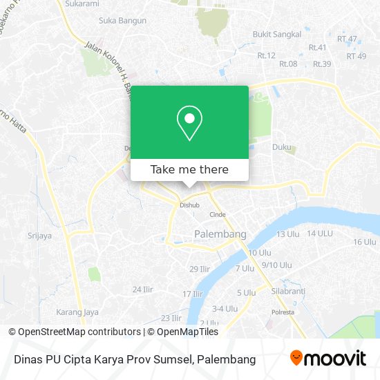 Dinas PU Cipta Karya Prov Sumsel map