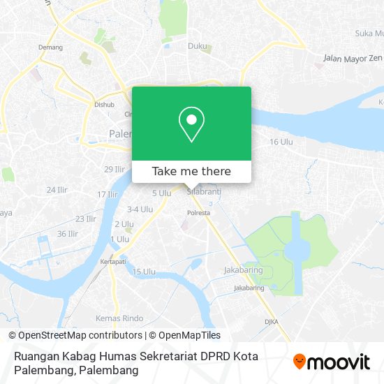 Ruangan Kabag Humas Sekretariat DPRD Kota Palembang map