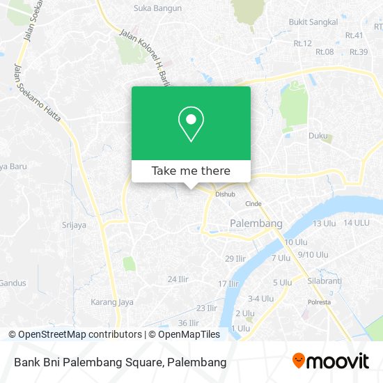 Bank Bni Palembang Square map