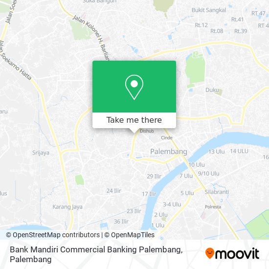 Bank Mandiri Commercial Banking Palembang map