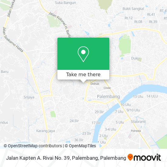 Jalan Kapten A. Rivai No. 39, Palembang map