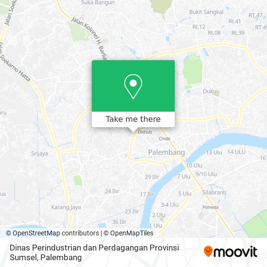 Dinas Perindustrian dan Perdagangan Provinsi Sumsel map