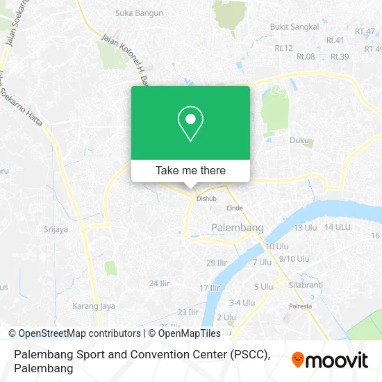 Palembang Sport and Convention Center (PSCC) map