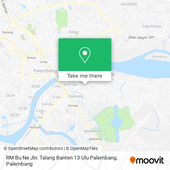 RM Bu Ne Jln. Talang Banten 13 Ulu Palembang map