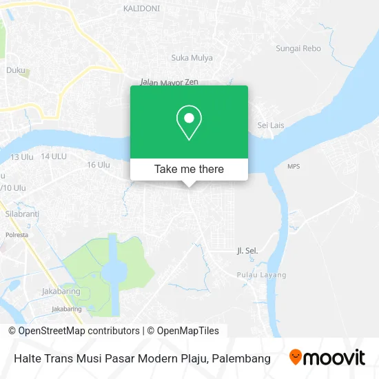 Halte Trans Musi Pasar Modern Plaju map
